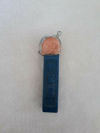 Vintage Space Man Astronaut Cocoa Marsh Stem No Feet Pez Dispenser Dk Blue