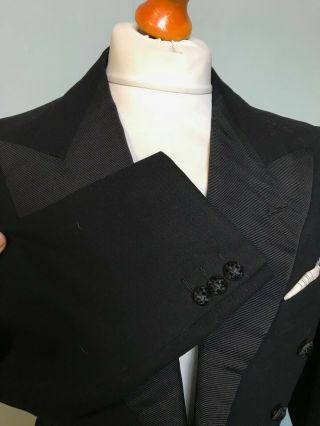Vintage 1930 ' s bespoke white tie evening Tails Tailcoat suit Size 40 2