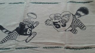 Vintage B Kliban Cat Throw Blanket 1990 Cotton 50 