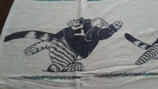 Vintage B Kliban Cat Throw Blanket 1990 Cotton 50 