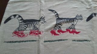 Vintage B Kliban Cat Throw Blanket 1990 Cotton 50 