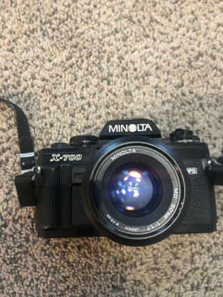 Vintage Minolta X700 35mm SLR Film Camera w/ 50mm f/1.  7 Lens EXCEL 3