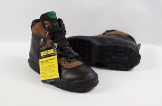 Vtg Wolverine Mens 9w Steel Toe Static Dissipating Rubber Leather Work Boots