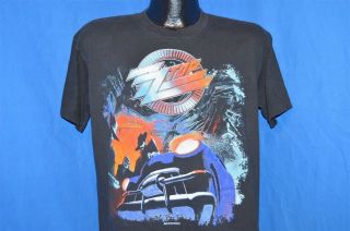 Vintage 90s Zz Top Recycler World Tour 1990 Black Rock Hot Rod T - Shirt Large L