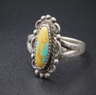 Vintage Early Bell Trading Post Sterling Silver Turquoise Ring Size 7.  5 Rs2299