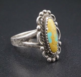 Vintage Early Bell Trading Post Sterling Silver Turquoise Ring Size 7.  5 RS2299 2