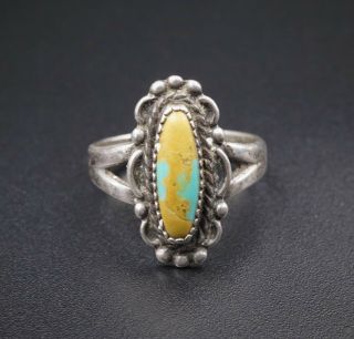 Vintage Early Bell Trading Post Sterling Silver Turquoise Ring Size 7.  5 RS2299 3