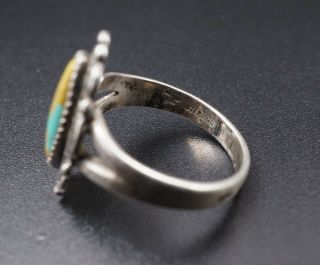 Vintage Early Bell Trading Post Sterling Silver Turquoise Ring Size 7.  5 RS2299 4