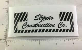 Structo Construction Company Replacement Sticker St - 124