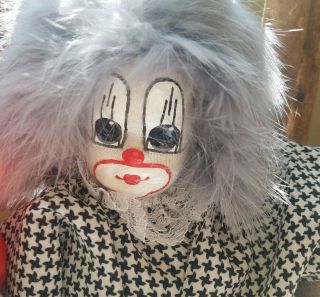 Vintage Q - Tee 1987 Clown Sand Doll 9 Inch.  Collectible Doll.  Set of 2. 3