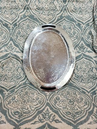 Emilia Castillo Hand Hammered Silver Platedo Tray Platter 11.  5 " X 9 "