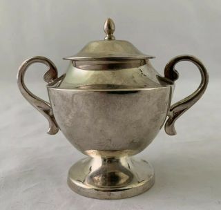 Old Mexico Sterling Silver Sugar Bowl By Juventino Lopez Reyes 204 Grams 4 " Tall