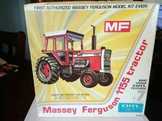 Vintage Ertl Massey Ferguson 1155 Tractor Model Kit Minor Assembly Boxed