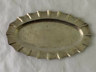 Sterling Silver Serving Tray Platter By Juventino Lopez Reyes 190 Grams 10 " X 6 "