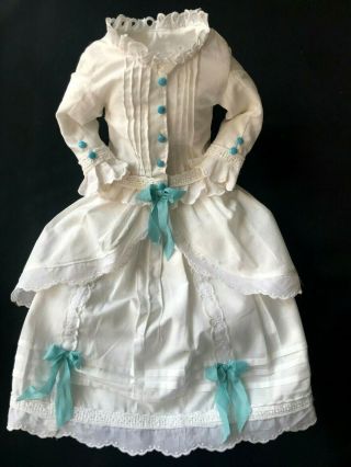 CC Finest French Fashion Dress Antique Style Cotton app.  18 - 19in.  Doll 2