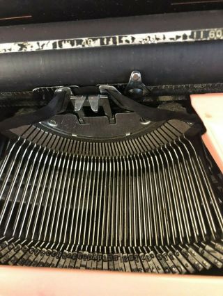 Vintage 1950’s Pink ROYAL QUIET DE LUXE Typewriter & Case Bubblegum Pink 7
