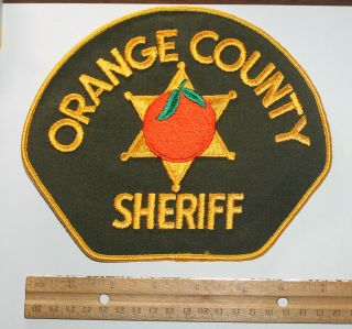 Huge Old Orange County Sheriff California Ca Co Sd So Vintage Jumbo Patch