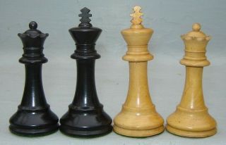 Antique F.  H.  Ayres Staunton English Wood Chess Set Vintage British 7