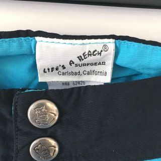 ⭕ 80s Vintage LIFE ' S a BEACH Blue shorts : skate shirt punk zorlac supreme 90s 4