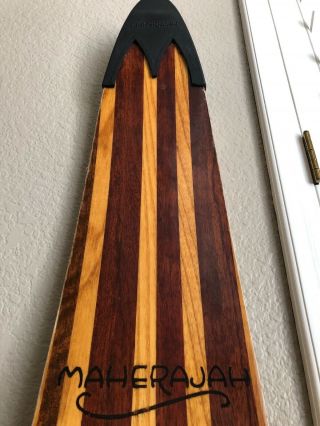Rare Vintage Maherajah Exotic Wood Ski 65’ 7