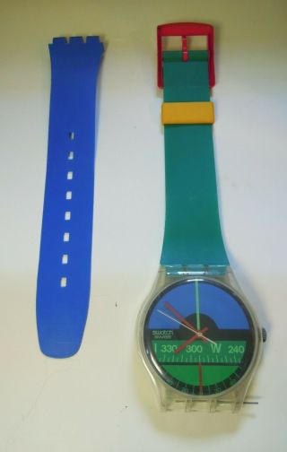 Vintage Maxi Swatch Nautilus Mgk102 1980s Wall Clock Swiss Xxxl Retro 2 Meters