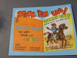 3 VINTAGE TOY WESTERN ACTIVITY BOOKS COLORING STICKERS 5