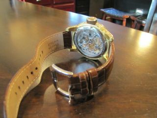 Invicta 52mm Excalibur Mechanical Leather Strap Watch 18602 8