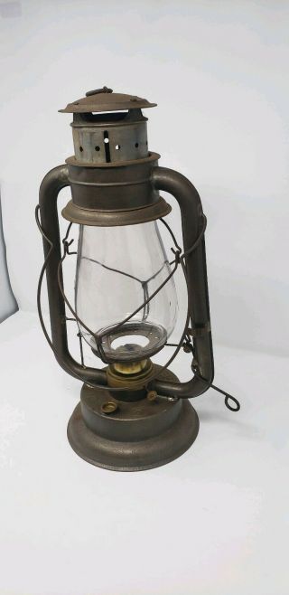 Antique Berger No2 Coldblast Kerosene Tubular Lantern Unique Lift