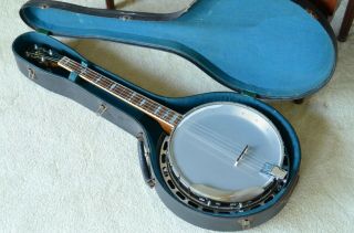 Vintage Gibson Mastertone 4 String Tenor Banjo With Grover Tuning Pegs & Case