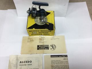 Vintage Alcedo Micron Ultra Light Spinning Reel,  Papers,  Made In Italy