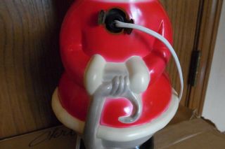 Vintage Union Products Hard Plastic Santa Mouse Xmas Lighted Blow Mold - Orig Box 5