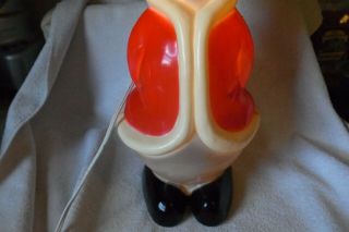Vintage Union Products Hard Plastic Santa Mouse Xmas Lighted Blow Mold - Orig Box 8