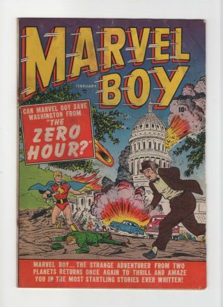 Marvel Boy 2 Vintage Atlas Comic Meteor Storm Golden Age Superhero 10c