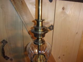 Vintage Stiffel Brass Crystal Torcherie Table Lamp Century Hollywood Regency 3