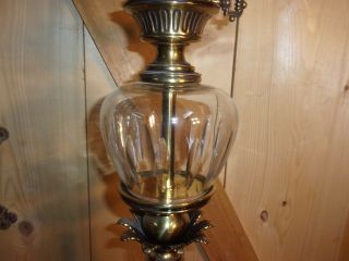 Vintage Stiffel Brass Crystal Torcherie Table Lamp Century Hollywood Regency 4