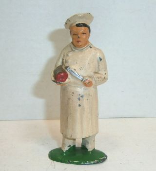 Vintage Barclay Dimestore Figure 769 Cook Holding Roast - Exc