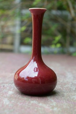 Antique Oxblood Sang De Boeuf Ceramic Vase