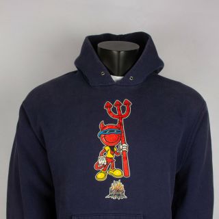 Vintage World Industries 90s hoodie hoody skateboarding XL devil man made in USA 3