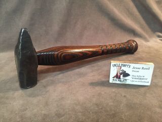 Vintage 2 1/4lb Hand Forged Blacksmith Hammer Polished Custom Jesse Reed Handle