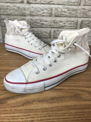Vintage 70s 80s Made In Usa Converse Chuck Taylor Classic White Sz 9.  5 345