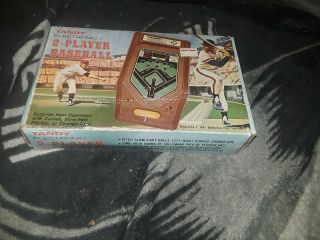 Vintage Tandy Electronic 2 Player Baseball Game W/box & Instructions