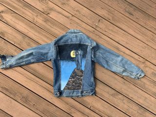 Vintage Levi’s Denim Jacket Led Zeppelin Size 38 Small Stairway To Heaven 1970s