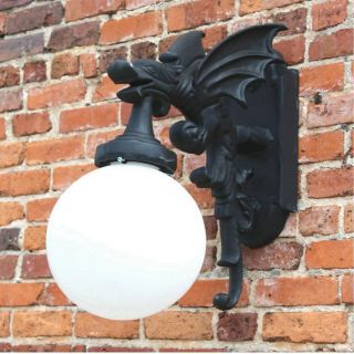 Gargoyle Dragon Wing Outdoor Sconce Wall Light Fixture Antique Vintage Style