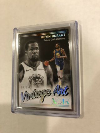 2018/19 Panini Noir Kevin Durant Vintage Art 2/25 Warriors 3