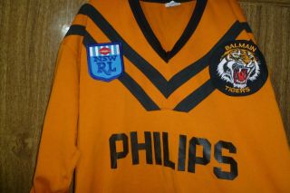 Balmain Tigers Rugby Australia Retro Shirt Vintage Jersey 1989/1990 Size XOS (L) 2