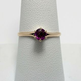 Vintage Ostby Barton 10k Gold Amethyst Ring (4453)