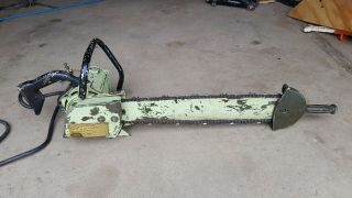Rare Vintage Strunk 2 Man Electric Chainsaw Runs And Cuts Great 24in Bar 1960