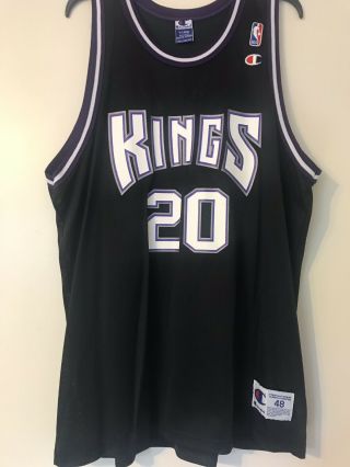 Jon Barry 20 Sacramento Kings Champion Nba Vintage 90s Rare Jersey Size 48 Xl