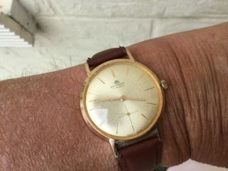 Vintage Bucherer Mans Gold Watch