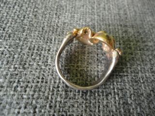Antique Victorian Memento Mori Skull & Bones gold silver ring Unique stunning 8